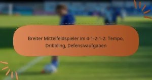 Breiter Mittelfeldspieler im 4-1-2-1-2: Tempo, Dribbling, Defensivaufgaben