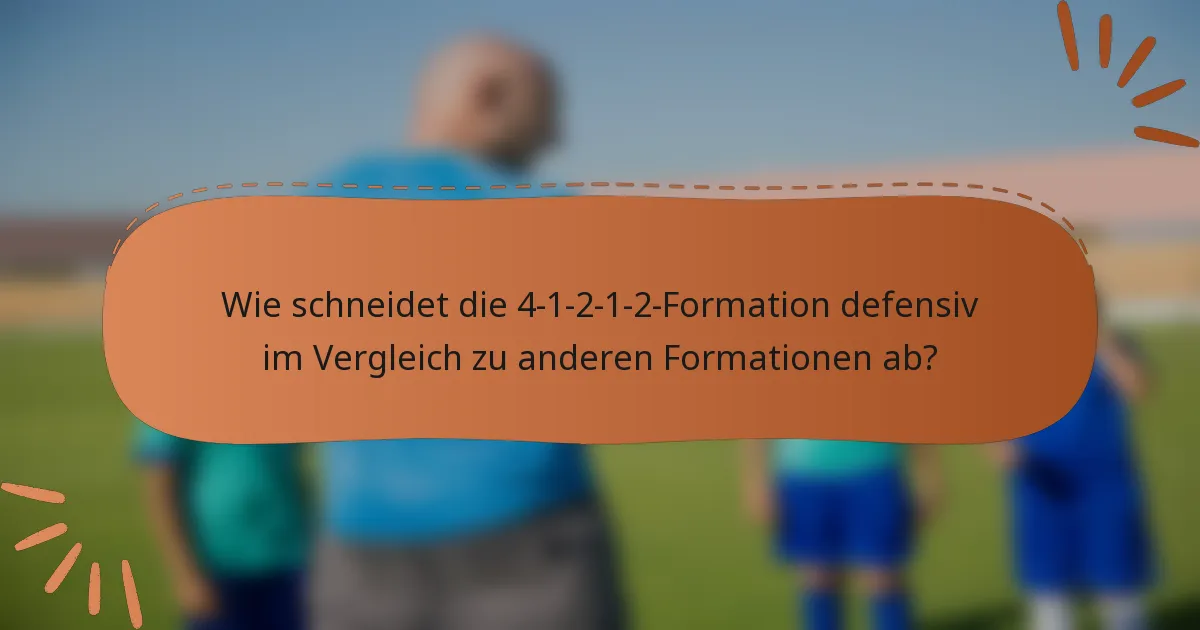 Wie schneidet die 4-1-2-1-2-Formation defensiv im Vergleich zu anderen Formationen ab?